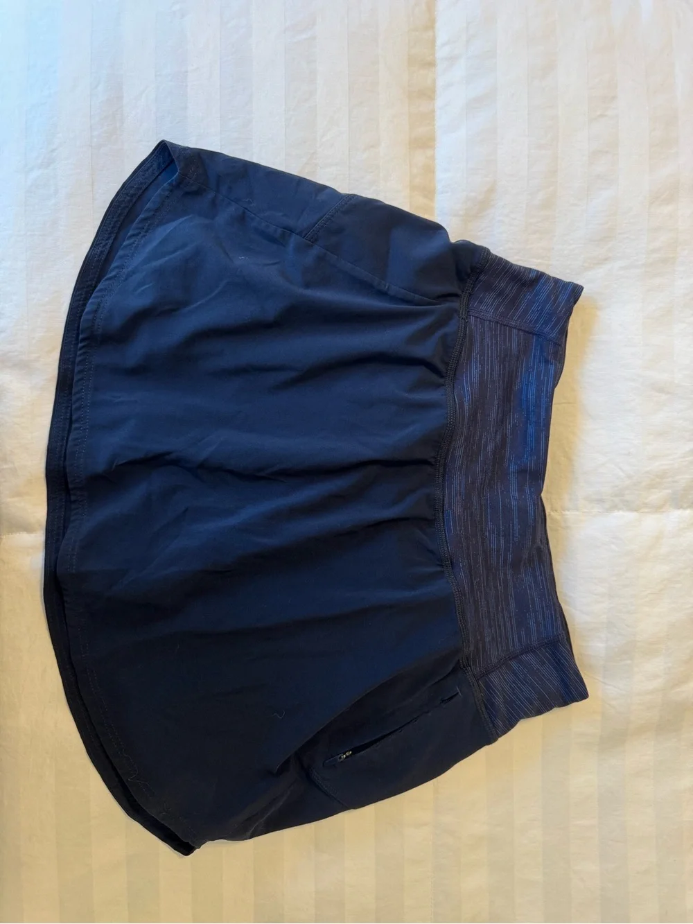 Outdoor Voices Navy Skort with Heathered Waistband